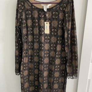 NWT Black dress. Brand new. Slightly above knee dress.